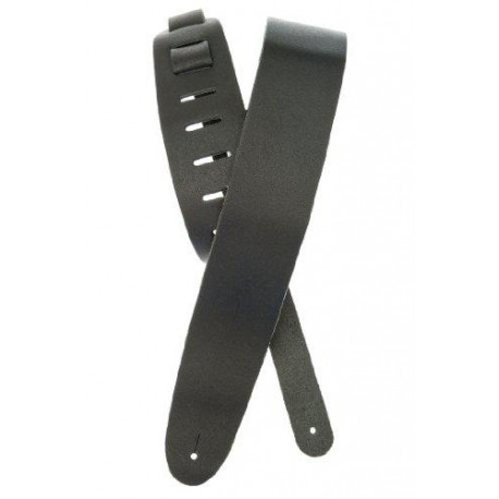 D`ADDARIO 25BL00 Classic Leather Guitar Strap (Black)