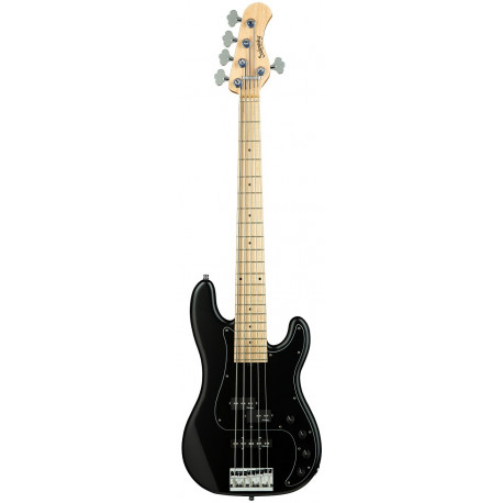 SADOWSKY MetroLine 21-Fret Hybrid P/J Bass, Ash, 5-String (Solid Black Satin)